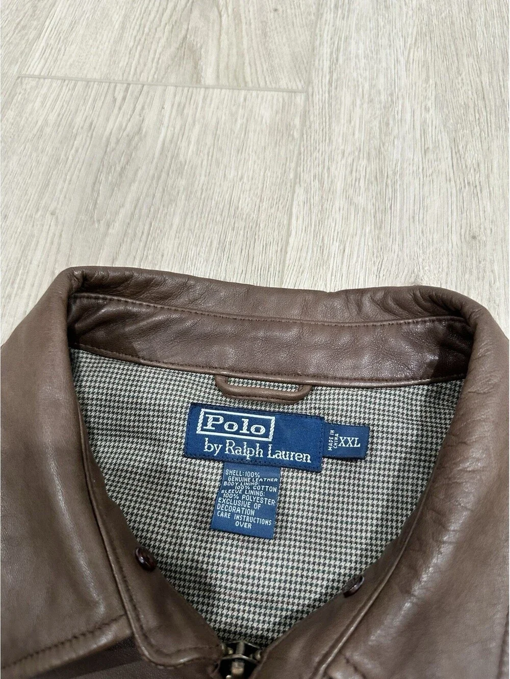Polo Ralph Lauren 2XL Brown Glove Soft Leather Jacket